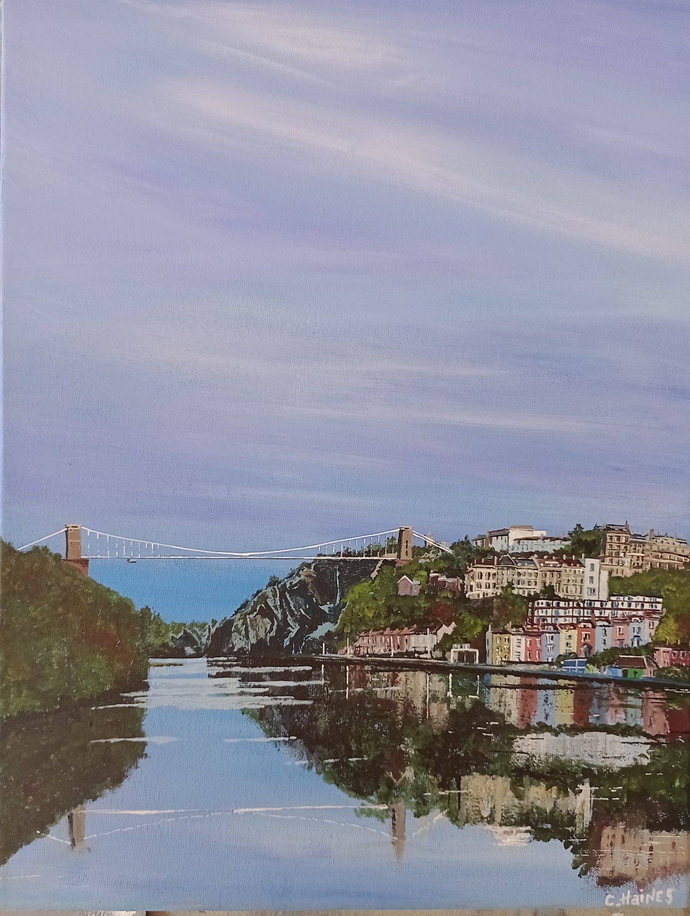 Clifton Suspension Bridge acrylic painting by Bristol artist Chris Haines